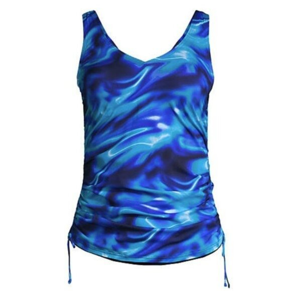 Lands end v neck underwire tankini swimsuit top 6 - Picture 5 of 7